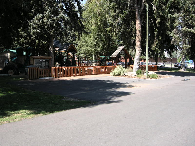 Huntsville park playground fence.